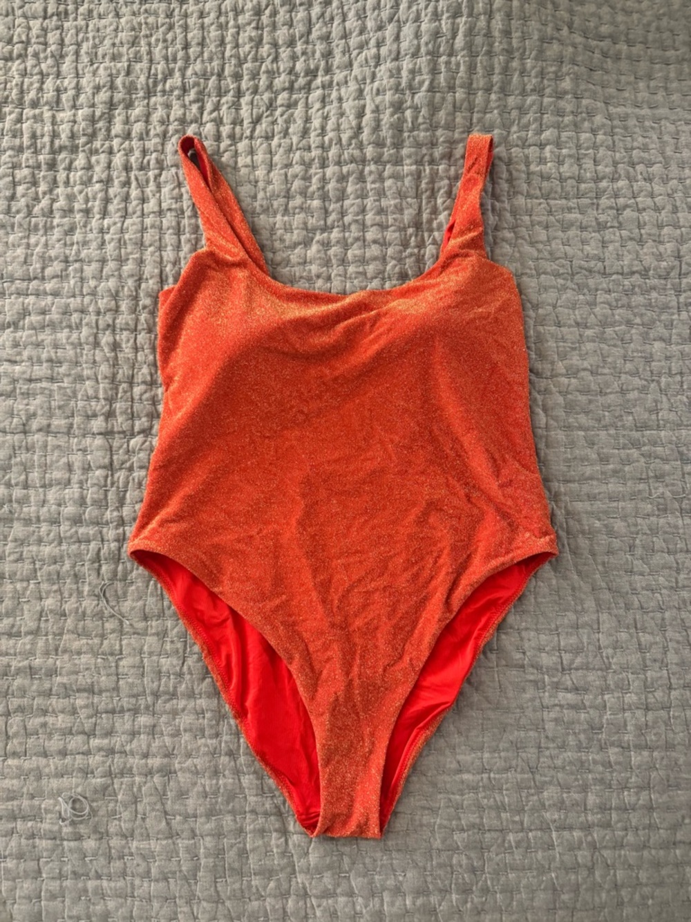 aerie Shimmery Orange One-Piece Swimsuit